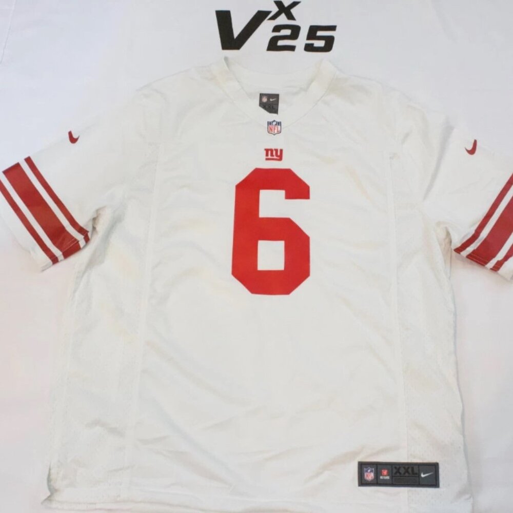 Men's Nike On Field New York Giants Jaxson Dart White Away Jersey Size XXL